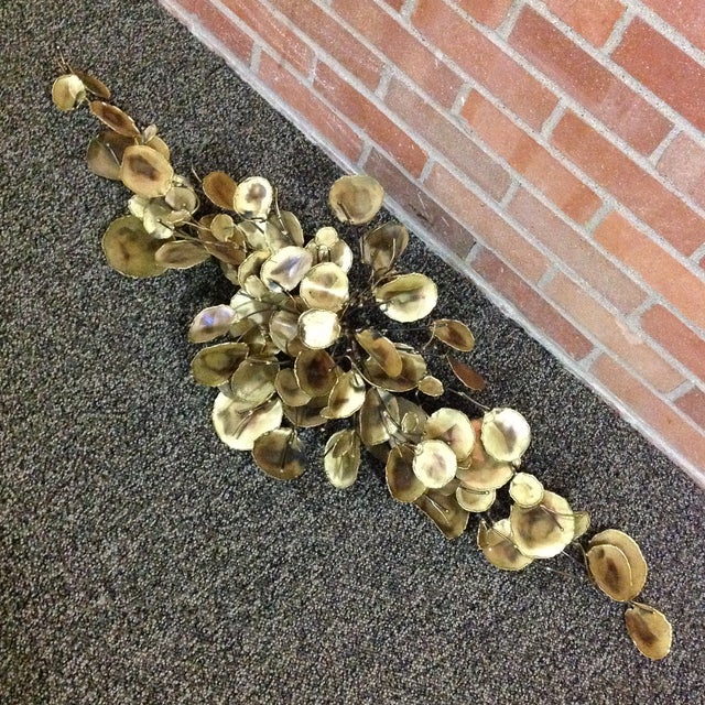 Brutalist Vintage Brass Brutalist Wall Sculpture For Sale - Image 3 of 11