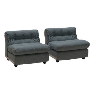 Amanta Lounge Chairs by Mario Bellini for B&B Italia, 1970, Set of 2 For Sale