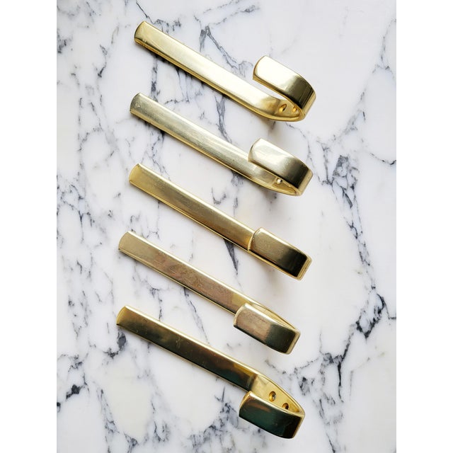 Modernist Austrian Aluminium Wall Hooks, 1950s, Set of 5 For Sale - Image 4 of 11
