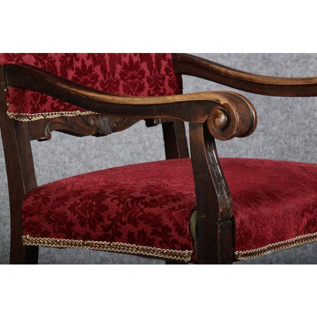 Antique Renaissance Armchair, 1900 For Sale - Image 10 of 18