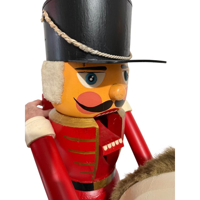 Unknown, Vintage Huge German Folk Art Wood Sculpture Rocking Horse Erzgebirge Reiterlein For Sale - Image 14 of 18