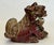 Vintage Shiwan Pomegranate Red Foo Dog For Sale - Image 4 of 15