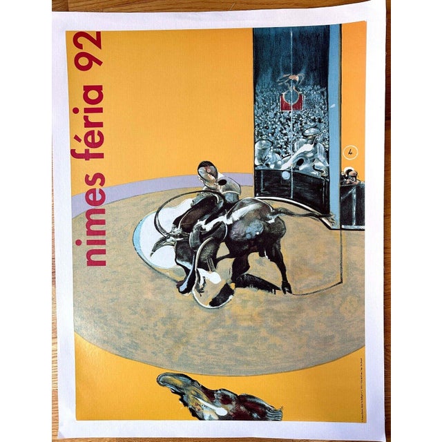 Abstract Francis Bacon Feria Nimes 1969/1992 Original Serigraphie 18x24 Inches on Linen For Sale - Image 3 of 5