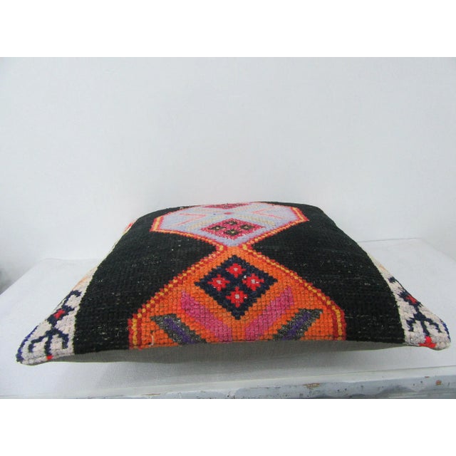 Decorative pillow cover made from a vintage Turkish handknotted rug. Backed with good quality cotton fabric. Pillow...