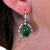 Garnet Tsavorite & Diamond Earrings 14k WG 22.44 TCW Certified For Sale - Image 13 of 13