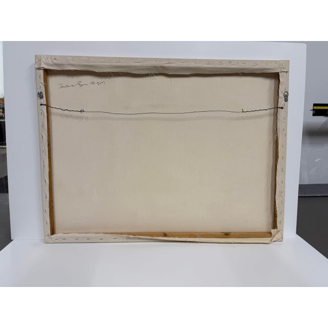 Wood 2007, Backyard Series V, Contemporary Abstract Expressionist Landscape, Acrylic Paint and Charcoal on Canvas, Artist Louise Freshman Brown For Sale - Image 7 of 7