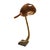 Abstract Vintage Abstract Carved Olive Wood Sculpture on Stone Base For Sale - Image 3 of 6