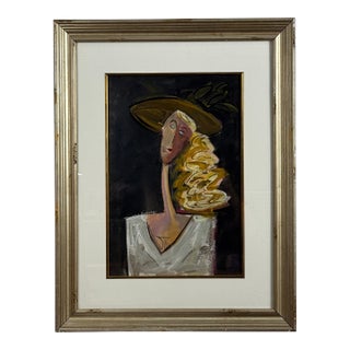 Maxine Estachy French Portrait Painting For Sale