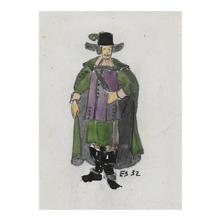 1932 Pilgrim Costume Study by Eunice Starkie For Sale