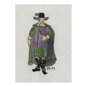 1932 Pilgrim Costume Study by Eunice Starkie