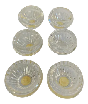 Early 20th Century Wedgwood Irish Crystal Salt Cellars - Set of 6