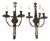 Antique Art Nouveau Empire Bronze Wall Lamps from Unbekannt, 1920s, Set of 2 For Sale
