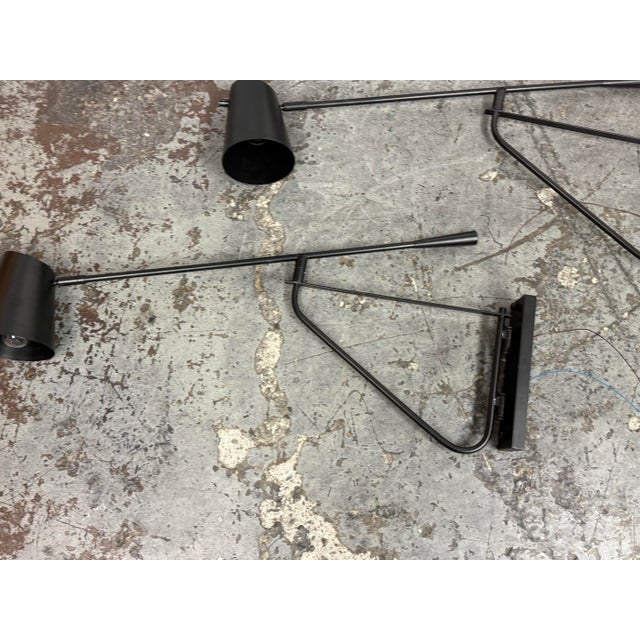 Metal Michael Oren Designs Swing Arm Sconces, Pair For Sale - Image 7 of 12
