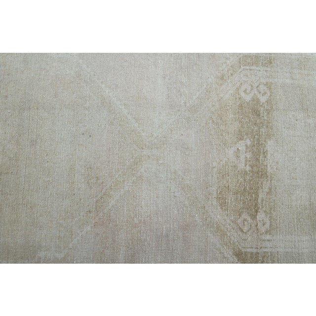1970s Vintage Handmade Wool Cotton Turkish Beige Runner Rug For Sale - Image 11 of 11