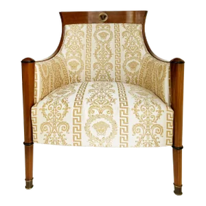 "Elena" Italianate Biedermeier-Style Chair by Gianni Versace Home With Medusa