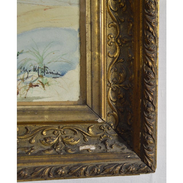 Ugo Matania, Mediterranean Landscape, Original Watercolor For Sale - Image 9 of 11