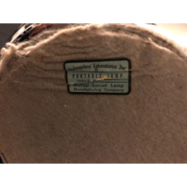 Mutual Sunset Lamp Co. Mid-Century Modern Triple Gourd White Enamel Table Lamp For Sale - Image 4 of 10