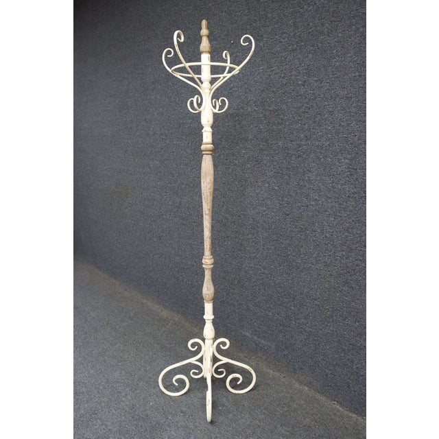 Cottage Style Wood & Iron Clothes Tree For Sale - Image 9 of 9