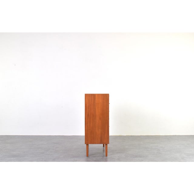 Mid-Century Modern Op-Art Hand-Painted Teak Chest of Drawers, 1960s For Sale - Image 6 of 18