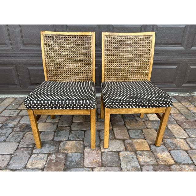 Set of 6 Mid 20th Century Lane Furniture Brutalist Mid Century Modern Cane Back Dining Chairs For Sale In Las Vegas - Image 6 of 12