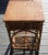 Boho Chic Mid 20th Century Burnt Bamboo and Wicker Square Night Stand With Drawer For Sale - Image 3 of 7