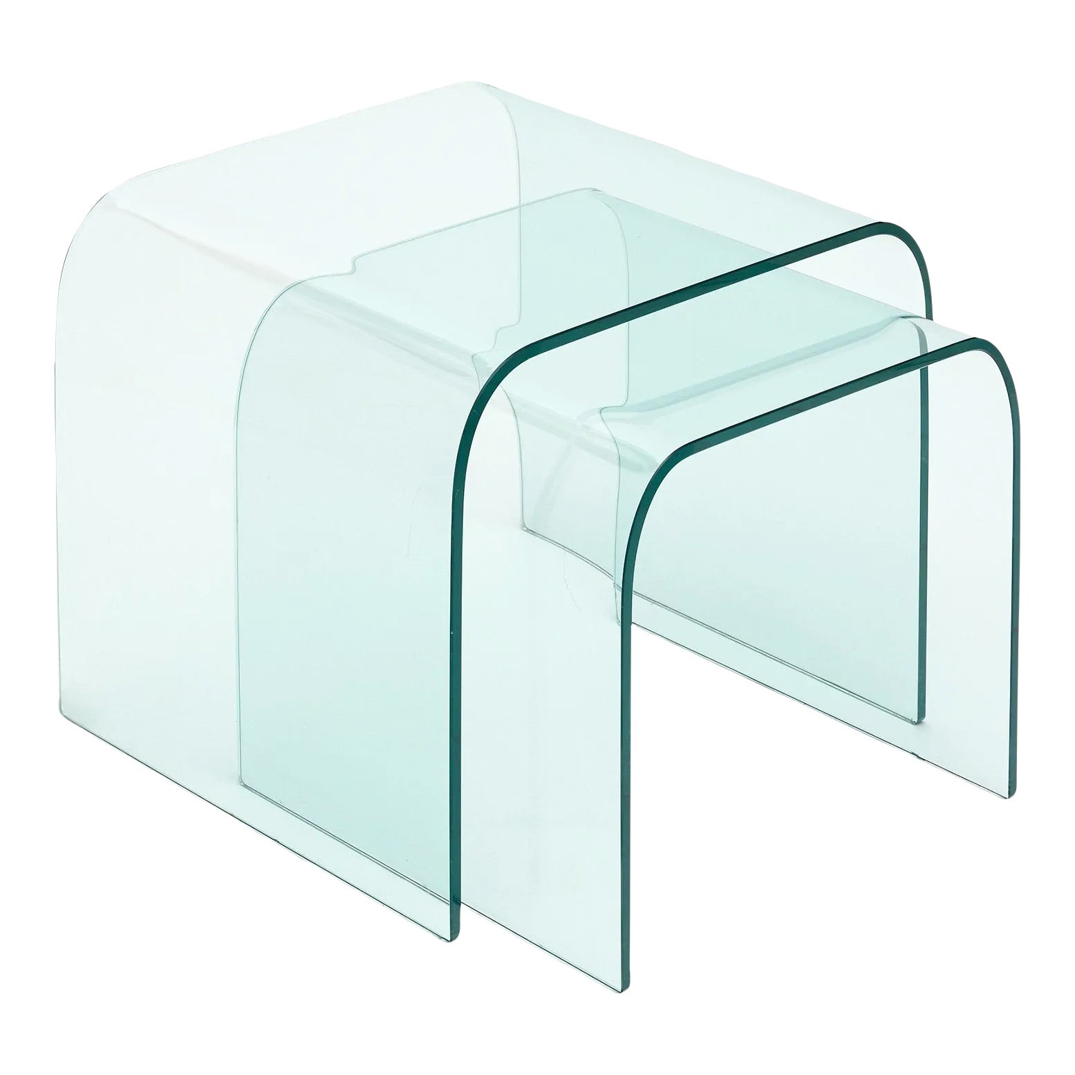 MidCentury Modern Waterfall Nesting Tables Chairish