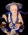 Blue Large Vintage Chinese Fisherman Figurine For Sale - Image 8 of 12