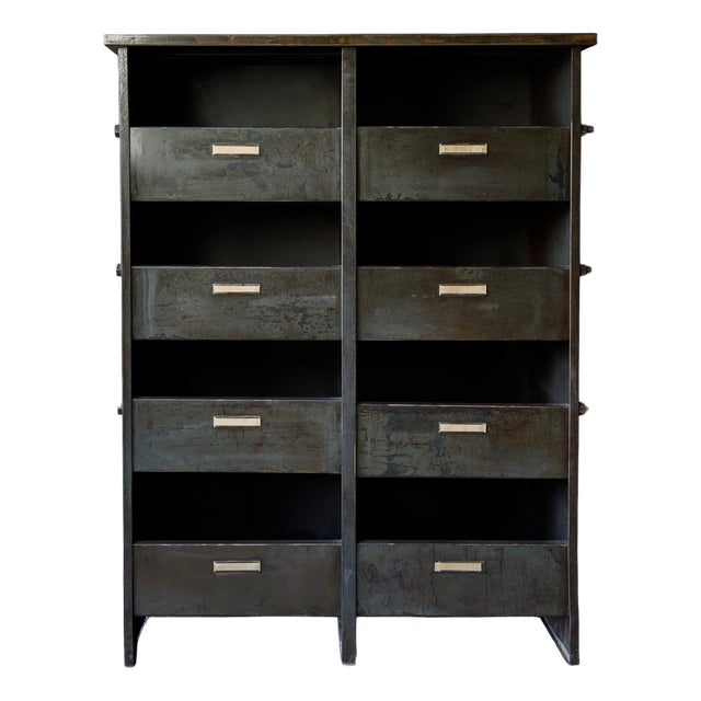 Industrial Metal Storage Rack, 1950s For Sale