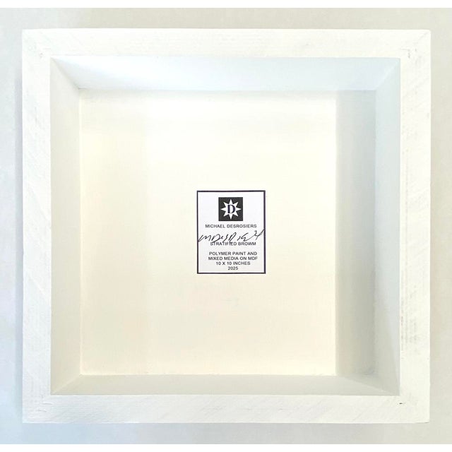 "Stratified Brown" by Michael DesRosiers Abstract Mixed Media on a MDF Panel (2025) For Sale - Image 4 of 4