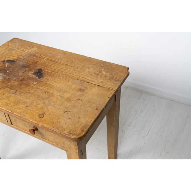 19th Century Simple Swedish Faux Paint Side Table For Sale - Image 9 of 10