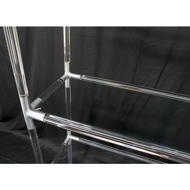 5-Tier Lucite and Glass Mid-Century Modern Étagère Shelf Wall Unit For Sale - Image 12 of 13