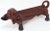 Figurative Vintage Porcelain Decorated on Cast Iron Dachshund Boot Scraper & Doorstop For Sale - Image 3 of 13