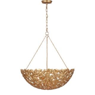 Alexa Hampton by Visual Comfort Studio Kelan Large Pendant, Antique Gild For Sale
