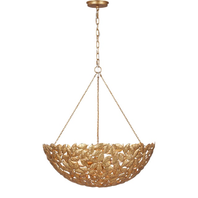 Alexa Hampton by Visual Comfort Studio Kelan Large Pendant, Antique Gild For Sale