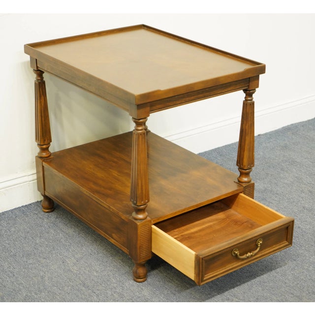 Wood Drexel Furniture Italian Provincial 20x26" Accent End Table 596-338-3 For Sale - Image 7 of 13