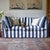English Sophie Conran Coco 2.5 Seater Sofa - Sea Holly Blue Stripes with Knife Edge Cushion For Sale - Image 3 of 12