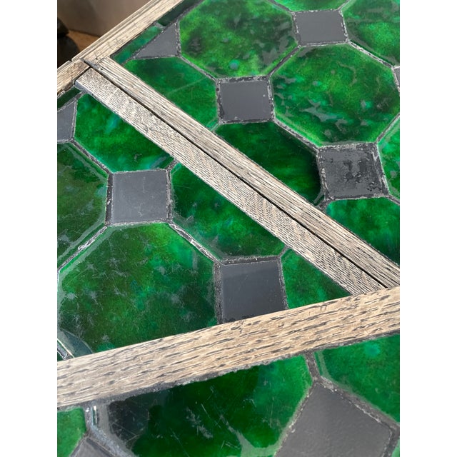 1960s 1960s Spectacular Brutalist Mid Century Inlaid Tile Dining Table For Sale - Image 5 of 7