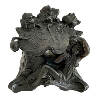 1900 French Art Nouveau Clara Pfeffer Vanity Box For Sale