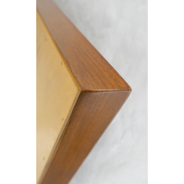 Mid-Century Modern Solid Walnut 31x45 Rectangle Frame Mid Century Modern Wall Mirror MINT For Sale - Image 3 of 11