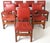 Brick Red 1950s Set 8 Danish Mid Century Old School Dining Chairs For Sale - Image 8 of 11