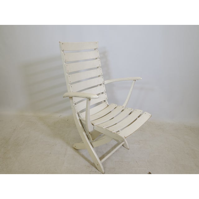Mid-Century Wooden Riviera Deck Chair from Triconfort, 1970s For Sale - Image 4 of 16