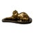 Late 20th Century Maitland Smith Brass Puma Sculpture on Stone Base For Sale