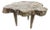 Andrianna Shamaris Live Edge Single Charred Cerused Teak Wood Side Table For Sale