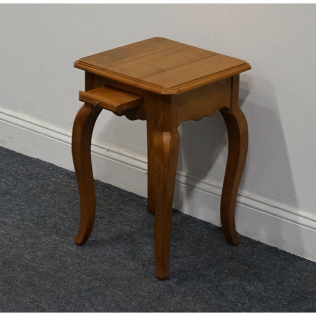 Ethan Allen Legacy Collection Solid Maple Country French Style 14" Square Petite Accent End Table 13-8305 For Sale In Kansas City - Image 6 of 12
