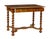 19th Century Antique Hand Carved Walnut Marquetry Table, 1865 For Sale - Image 5 of 11