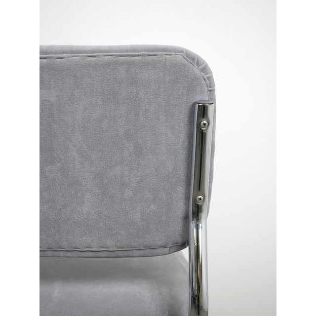 Steel Tube Cantilever Chairs with Grey Fabric Upholstery, Germany, 1970s, Set of 2 For Sale - Image 16 of 18