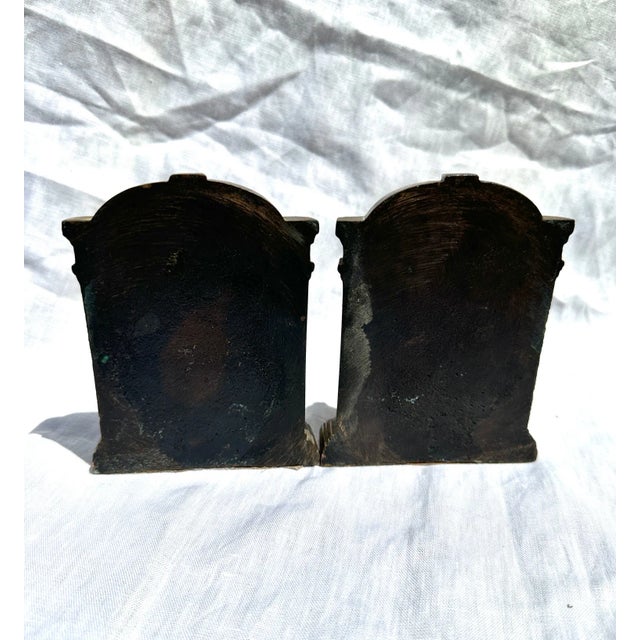 Vintage Brass Thinker Bookends, heavy and perfect addition to your bookshelf, office etc. 5.25in h x 4in w x 2in d Make...