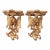 Large Federal Gilt Eagle and Foliate Wall Sconce Shelves, Pair For Sale