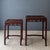 Chinese Asian Rosewood Nesting Tables With Carved Faux Bamboo Bird and Flower Fretwork For Sale - Image 3 of 18