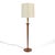 The appeal of this lamp lies in the beautifully sculpted details of its solid walnut base. The neck is cylindrical brass...